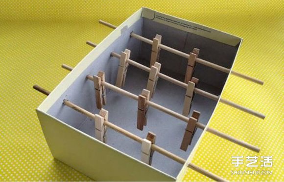 鞋盒廢物利用做桌上足球玩具的方法教程 -  rpnrmr.com