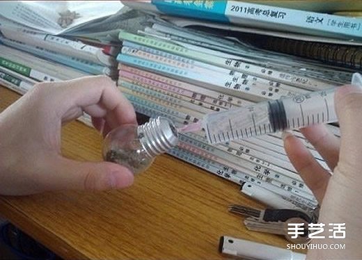 廢燈泡創(chuàng)意DIY 制作迷你多肉植物盆景的教程 -  rpnrmr.com