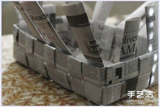 廢舊報紙編織筐制作圖解 用報紙編收納筐的方法 -  rpnrmr.com
