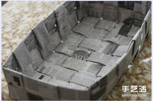 廢舊報紙編織筐制作圖解 用報紙編收納筐的方法 -  rpnrmr.com