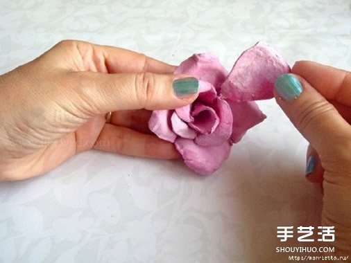蛋托玫瑰花裝飾手工制作 即使婚禮上都可以用 -  rpnrmr.com