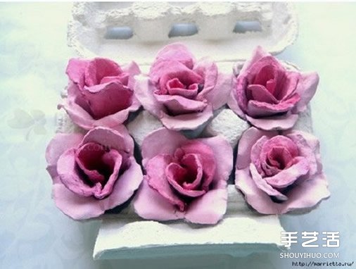 蛋托玫瑰花裝飾手工制作 即使婚禮上都可以用 -  rpnrmr.com