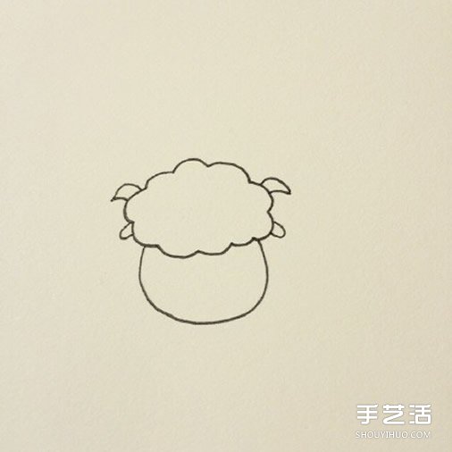 睡覺的小綿羊簡筆畫的畫法教程 包括上色步驟 -  rpnrmr.com