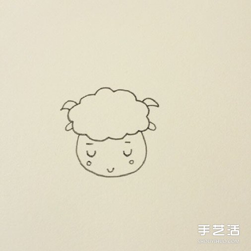 睡覺的小綿羊簡筆畫的畫法教程 包括上色步驟 -  rpnrmr.com