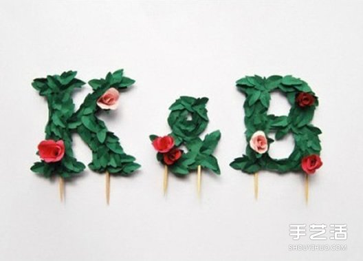 剪紙制作生日蛋糕裝飾立體文字的方法圖解教程 -  rpnrmr.com