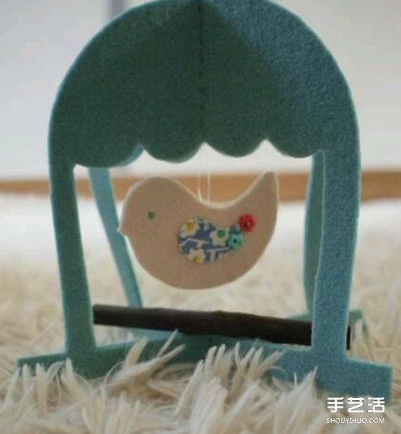 不織布鳥籠制作圖解 手工布藝?guó)B籠掛飾DIY教程 -  rpnrmr.com