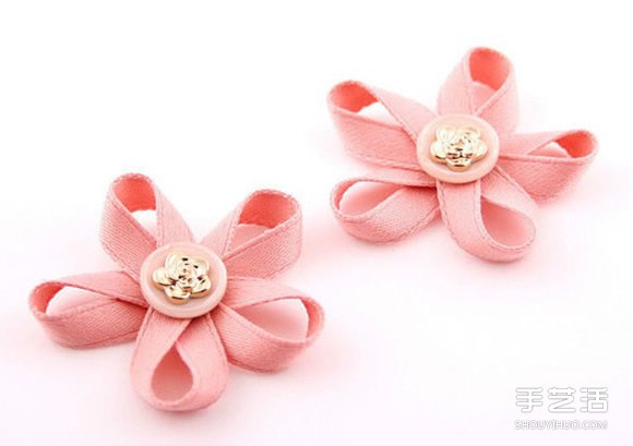 可愛緞帶花手工制作 裝飾到發(fā)箍很適合小女生 -  rpnrmr.com