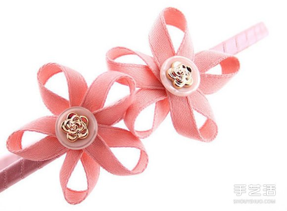 可愛緞帶花手工制作 裝飾到發(fā)箍很適合小女生 -  rpnrmr.com