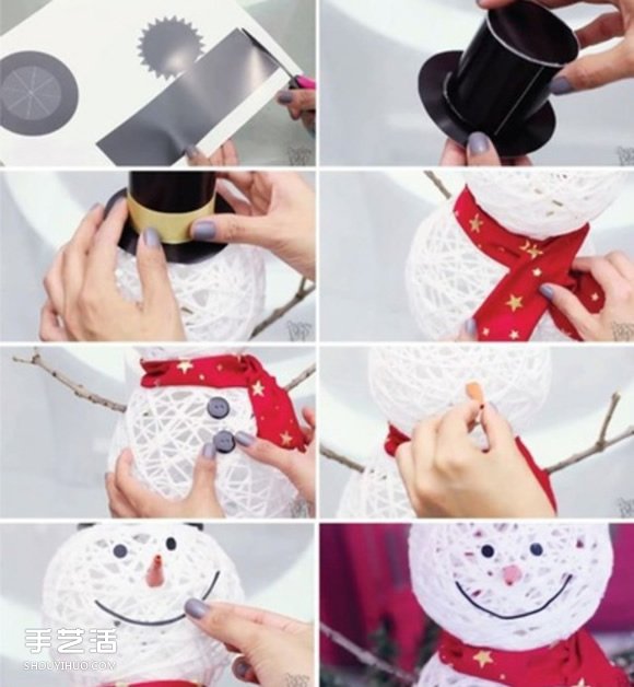 簡單雪人的制作方法 用繩子DIY制作立體雪人 -  rpnrmr.com