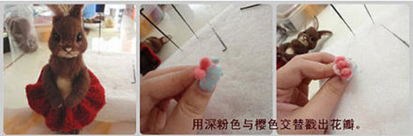 如何制作羊毛氈兔子 毛絨兔子羊毛氈DIY教程 -  rpnrmr.com