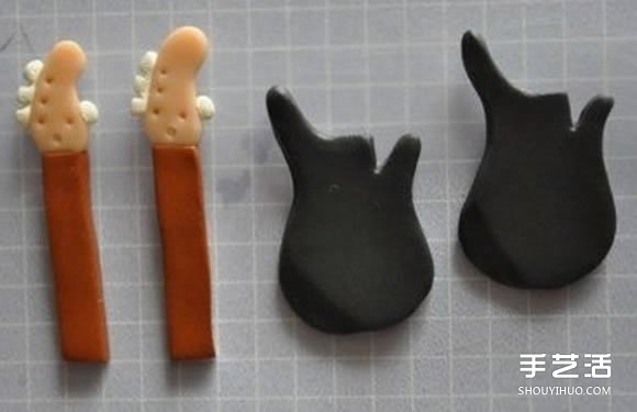 超輕粘土DIY制作迷你吉他的教程 可以當掛件 -  rpnrmr.com