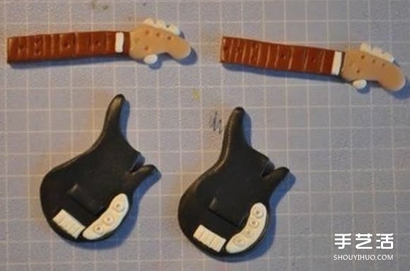 超輕粘土DIY制作迷你吉他的教程 可以當掛件 -  rpnrmr.com