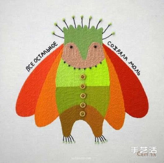 一組細(xì)膩的手工刺繡作品 讓動(dòng)物變得美麗多彩 -  rpnrmr.com