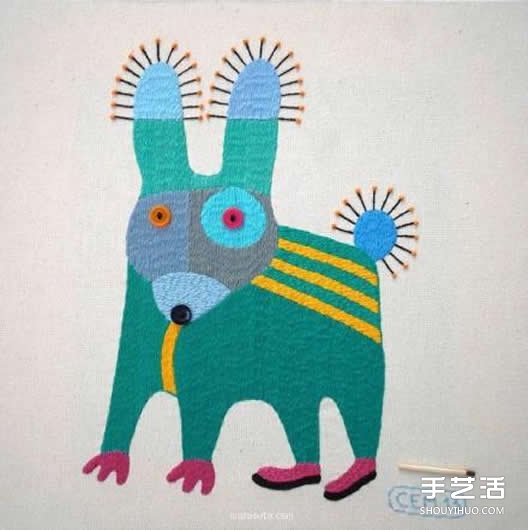 一組細(xì)膩的手工刺繡作品 讓動(dòng)物變得美麗多彩 -  rpnrmr.com