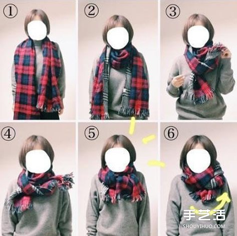 文藝范圍巾的系法圖解 簡單圍圍巾好看的圍法 -  rpnrmr.com