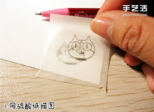 貓咪圖案橡皮圖章的制作方法圖解 簡單易學哦~ -  rpnrmr.com