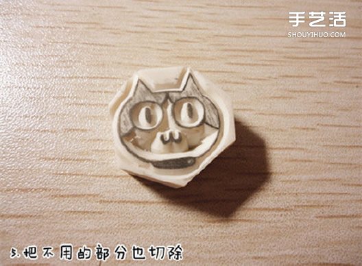貓咪圖案橡皮圖章的制作方法圖解 簡單易學哦~ -  rpnrmr.com