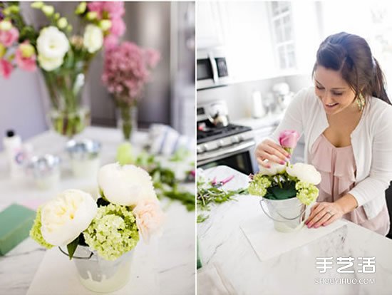 迷你鐵桶制作花瓶 DIY美麗裝飾插花的教程 -  rpnrmr.com