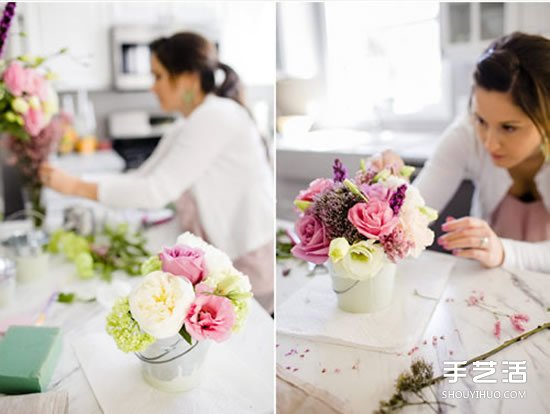 迷你鐵桶制作花瓶 DIY美麗裝飾插花的教程 -  rpnrmr.com