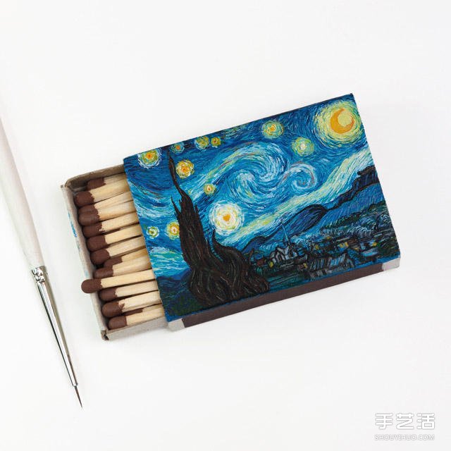 微型藝術(shù)：在火柴盒上手繪梵高經(jīng)典畫(huà)作 -  rpnrmr.com