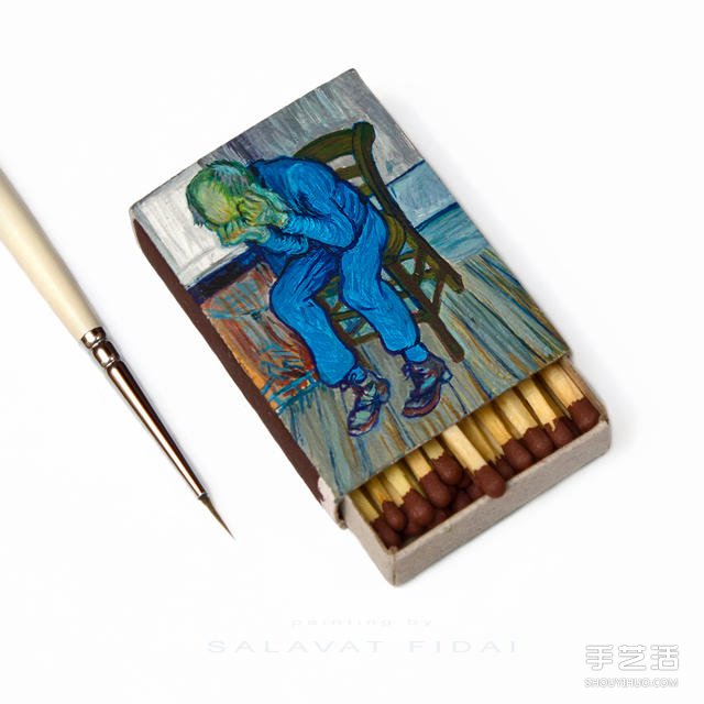微型藝術(shù)：在火柴盒上手繪梵高經(jīng)典畫(huà)作 -  rpnrmr.com