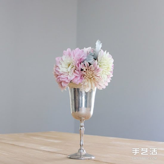 簡易插花入門教程圖解 所用花器是廢舊圣杯~ -  rpnrmr.com