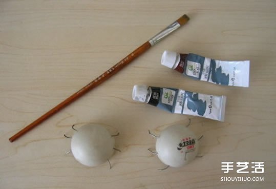 簡(jiǎn)單幼兒小手工：乒乓球制作七星瓢蟲的方法 -  rpnrmr.com