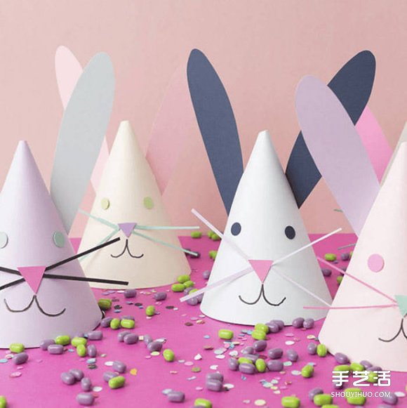 幼兒兔子帽制作方法 生日派對(duì)帽怎么做教程 -  rpnrmr.com