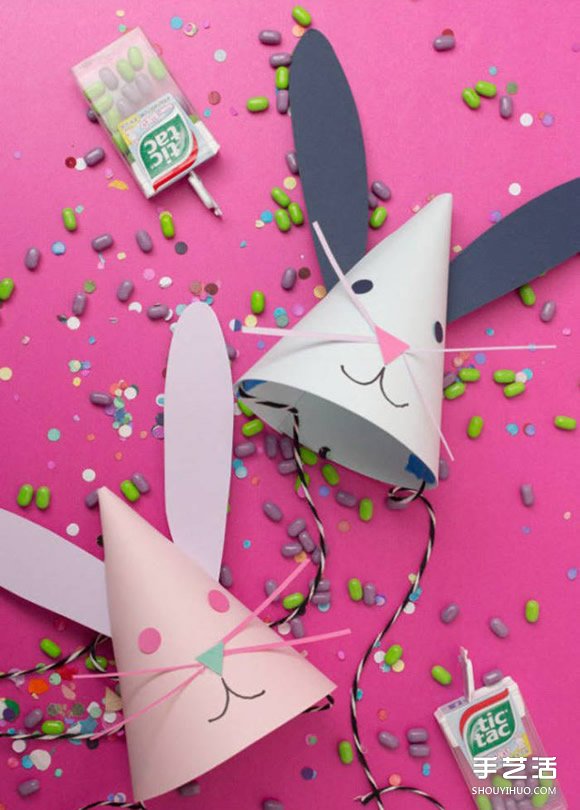 幼兒兔子帽制作方法 生日派對(duì)帽怎么做教程 -  rpnrmr.com