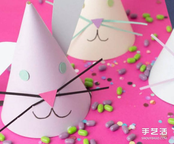 幼兒兔子帽制作方法 生日派對(duì)帽怎么做教程 -  rpnrmr.com