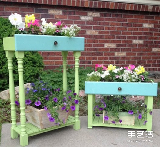 家里的舊家具怎么處理 舊家具改造花盆花架DIY -  rpnrmr.com