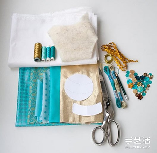 不織布掛件手工制作 圓形刺繡風(fēng)掛飾DIY圖解 -  rpnrmr.com