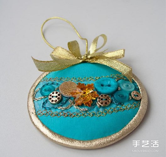 不織布掛件手工制作 圓形刺繡風(fēng)掛飾DIY圖解 -  rpnrmr.com