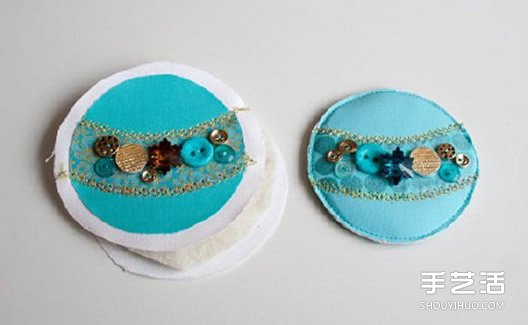 不織布掛件手工制作 圓形刺繡風(fēng)掛飾DIY圖解 -  rpnrmr.com