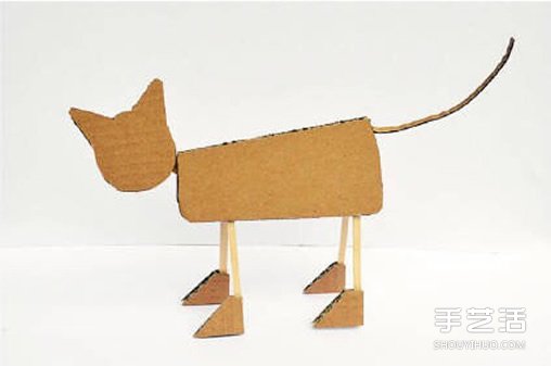 站立的小貓手工制作 幼兒制作小貓的方法教程 -  rpnrmr.com