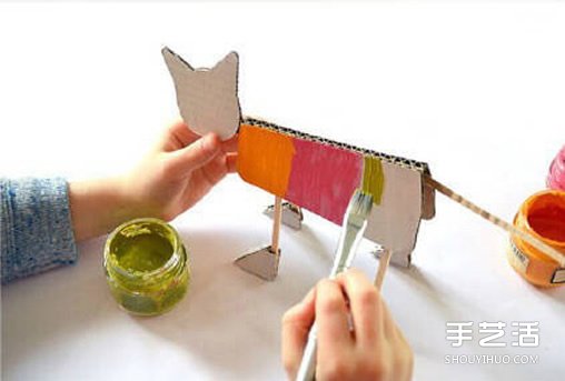 站立的小貓手工制作 幼兒制作小貓的方法教程 -  rpnrmr.com