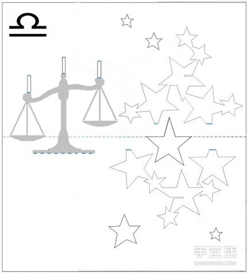 星座賀卡：立體天秤座生日賀卡的做法帶圖紙 -  rpnrmr.com