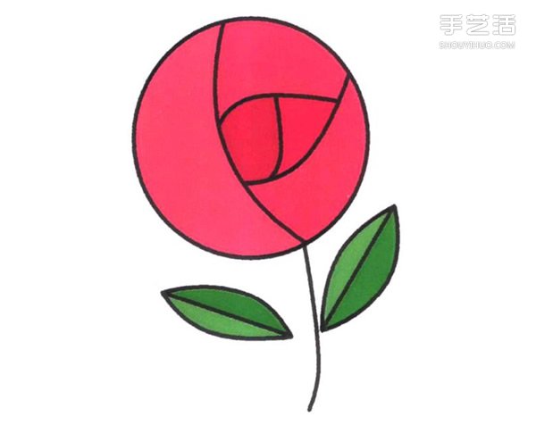 玫瑰花簡筆畫的畫法圖片 玫瑰花簡易畫法步驟 -  rpnrmr.com