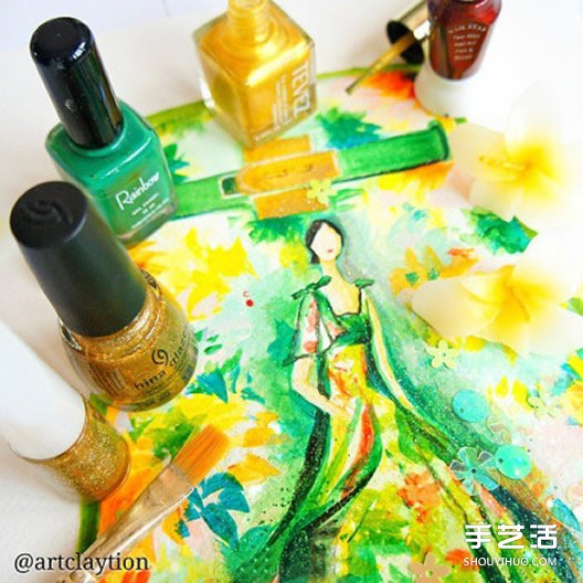 新加坡藝術(shù)家的指甲油手繪禮服作品 美到爆! -  rpnrmr.com