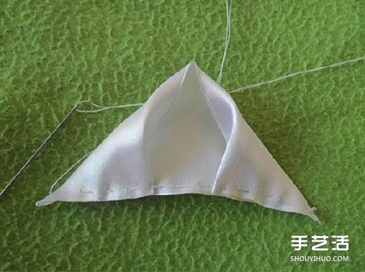 絲帶玫瑰花的折法圖解 寬絲帶玫瑰花的做法 -  rpnrmr.com