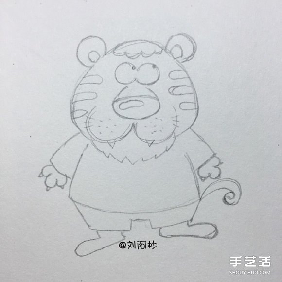 卡通老虎先生簡筆畫畫法 簡筆畫卡通老虎圖片 -  rpnrmr.com