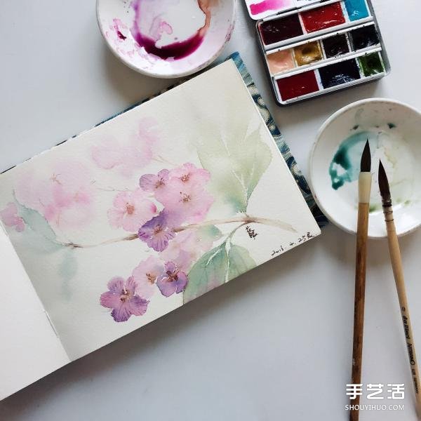 水彩畫畫花的步驟圖片 花朵水彩畫的技法教程 -  rpnrmr.com