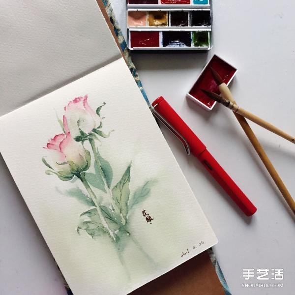 水彩畫畫花的步驟圖片 花朵水彩畫的技法教程 -  rpnrmr.com