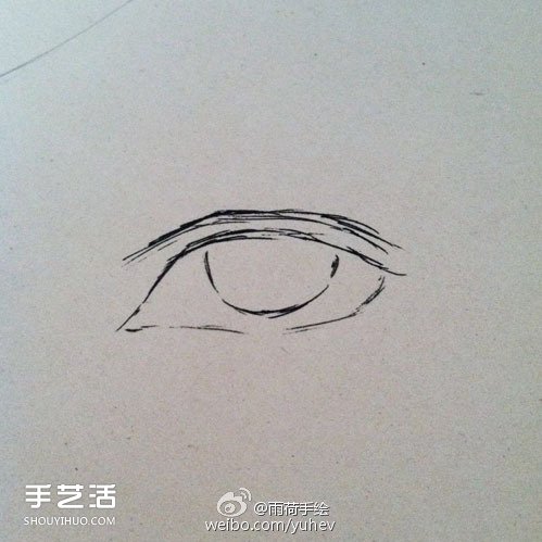 英氣勃勃的男性眼睛素描的基本畫法步驟 -  rpnrmr.com