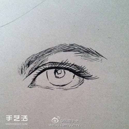 英氣勃勃的男性眼睛素描的基本畫法步驟 -  rpnrmr.com