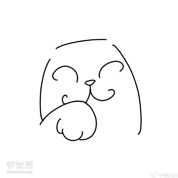 愛幻想的彩色貓咪簡(jiǎn)筆畫的畫法圖片教程 -  rpnrmr.com
