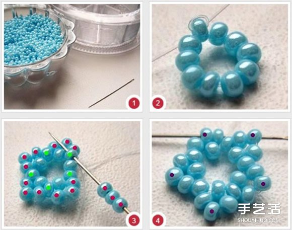 串珠花朵飾品圖解教程 精美古風(fēng)串珠花DIY步驟 -  rpnrmr.com