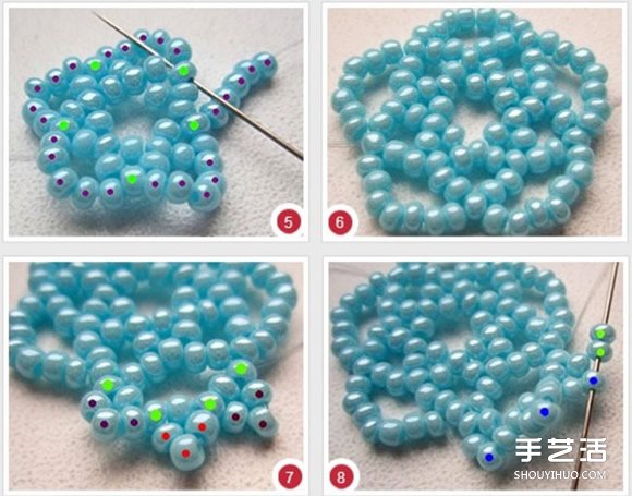 串珠花朵飾品圖解教程 精美古風(fēng)串珠花DIY步驟 -  rpnrmr.com