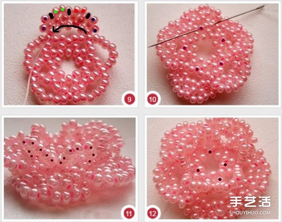 串珠花朵飾品圖解教程 精美古風(fēng)串珠花DIY步驟 -  rpnrmr.com