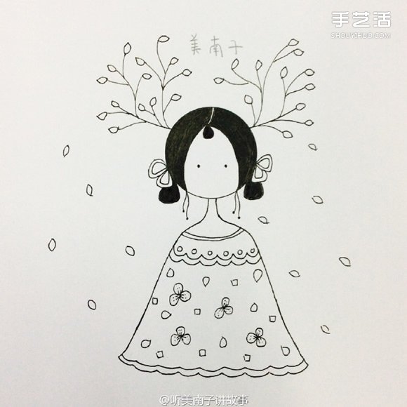 美麗女孩彩鉛畫(huà)的畫(huà)法 彩色鉛筆畫(huà)女孩教程 -  rpnrmr.com